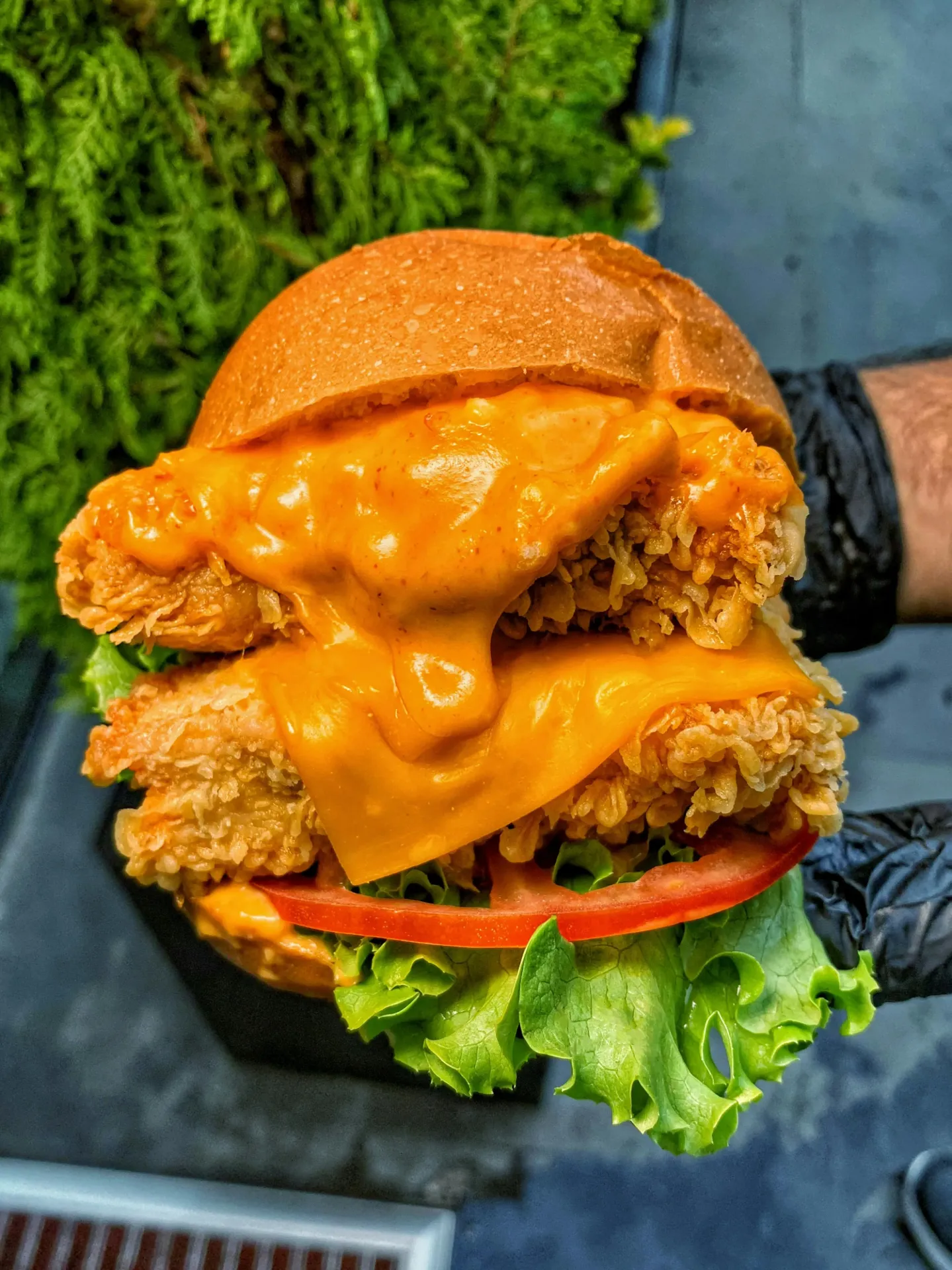 Burger poulet croustillant